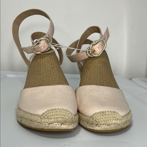 Stuart Weitzman Women's Espadrille Wedge Shoes Ankle Strap Size 10.5 Beach Coast - Picture 2 of 16
